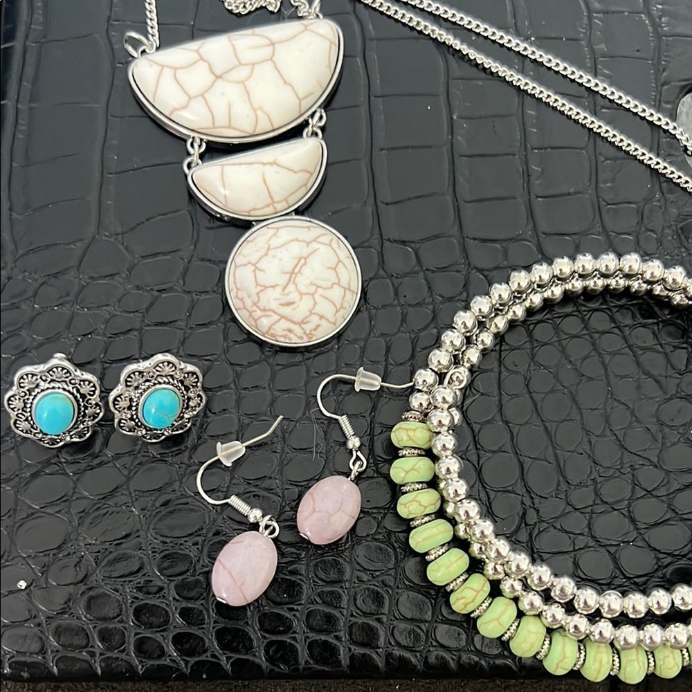 Boho Stone Jewelry Set